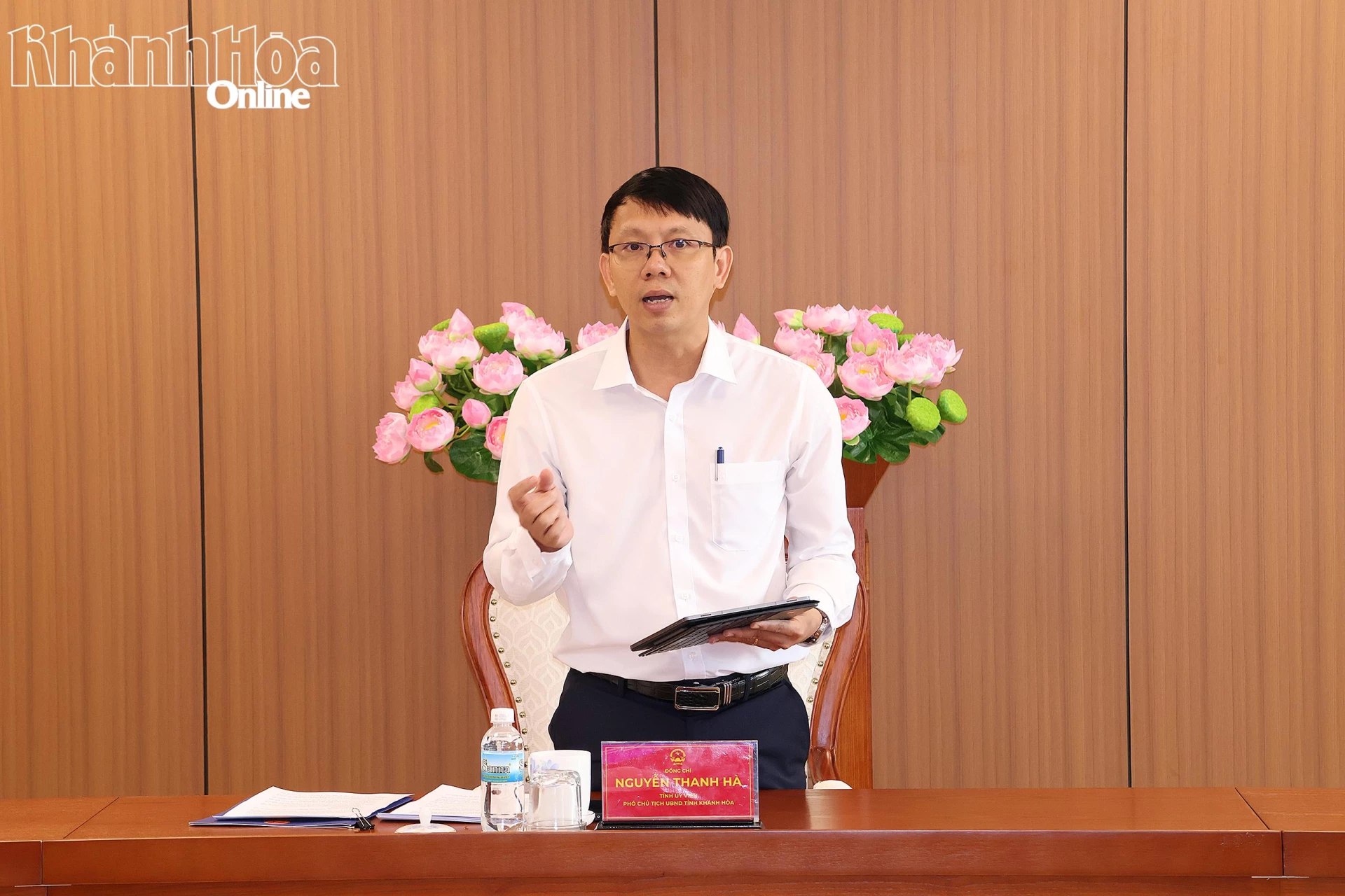 Phó Chủ tịch UBND tỉnh Khánh Hòa Nguyễn Thanh Hà họp Tổ giúp việc Nghị quyết số 57