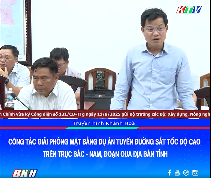 VIDEO: Công tác giải phóng mặt bằng Dự án tuyến đường sắt tốc độ cao trên trục Bắc - Nam, đoạn qua địa bàn tỉnh Khánh Hòa