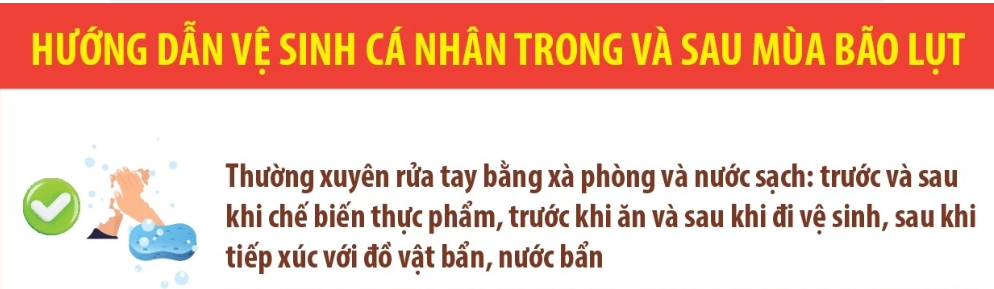 Hướng dẫn vệ sinh cá nhân trong và sau mùa bão lụt