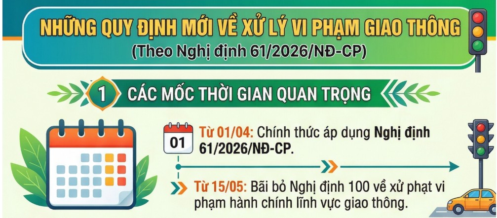 [Infographic] Những quy định mới về xử lý vi phạm giao thông