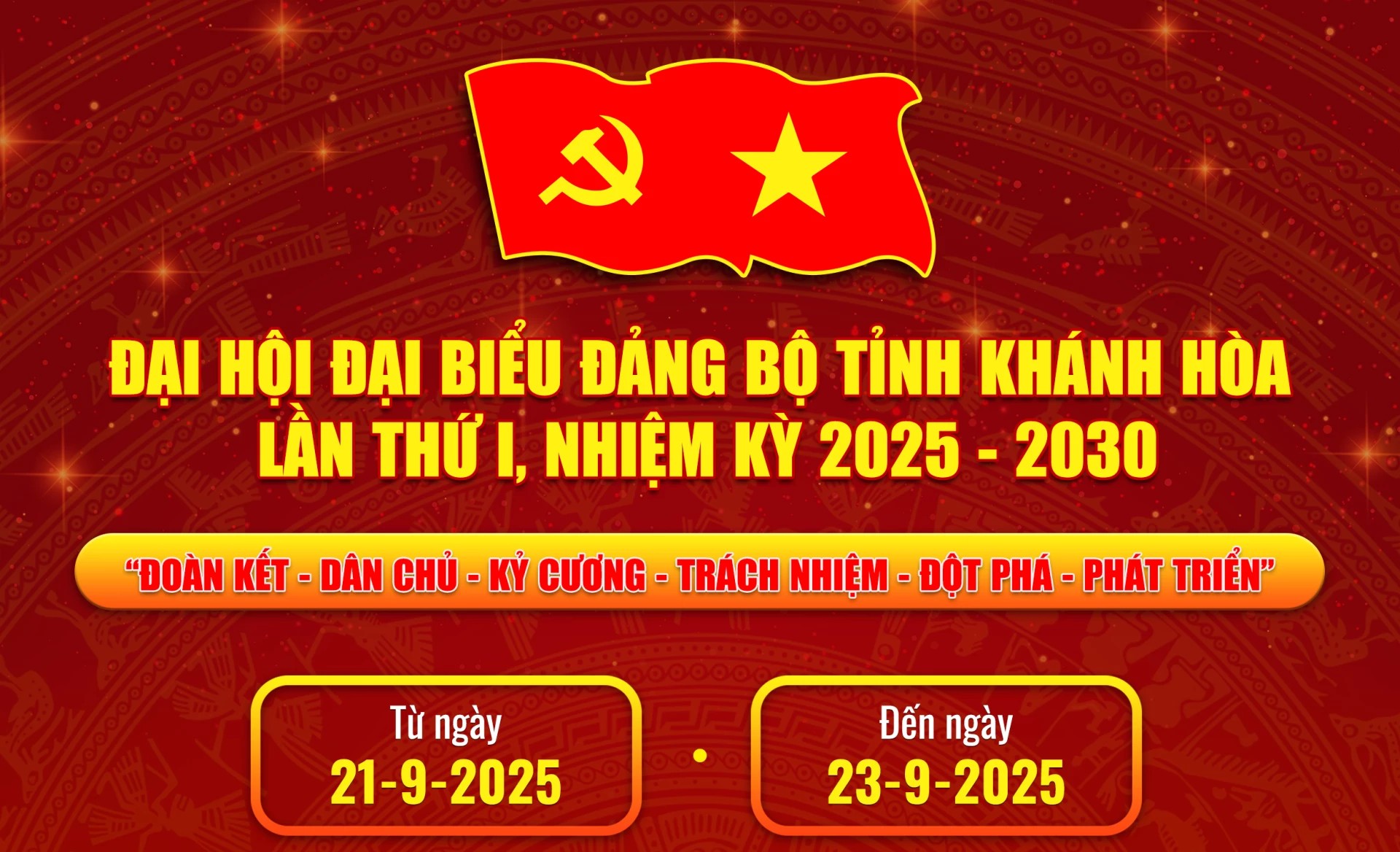 Inforgraphic] Tổng quan về Đại hội đại biểu Đảng bộ tỉnh Khánh Hòa lần thứ I