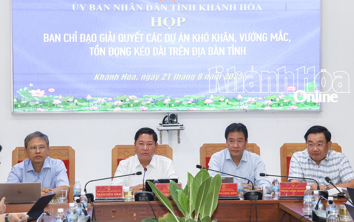 Họp Ban Chỉ đạo giải quyết các dự án khó khăn, vướng mắc, tồn đọng kéo dài trên địa bàn tỉnh