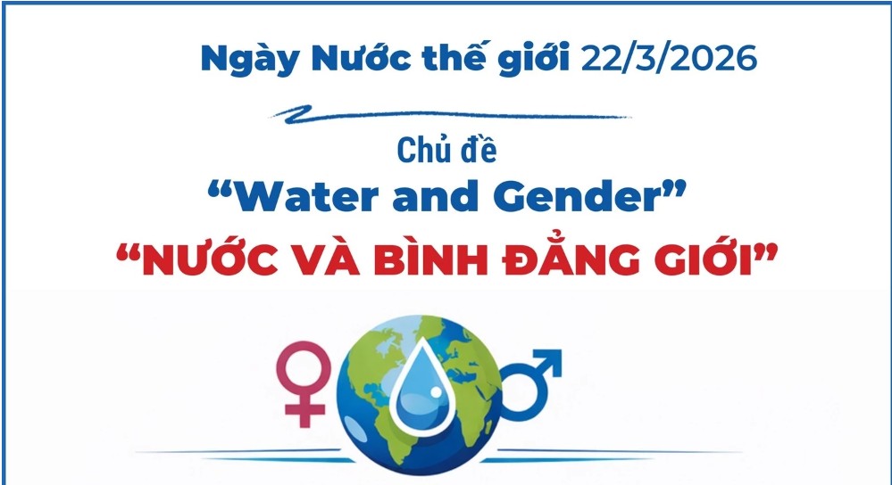 Ngày Nước thế giới 22/3/2026 có chủ đề "Nước và Bình đẳng giới"