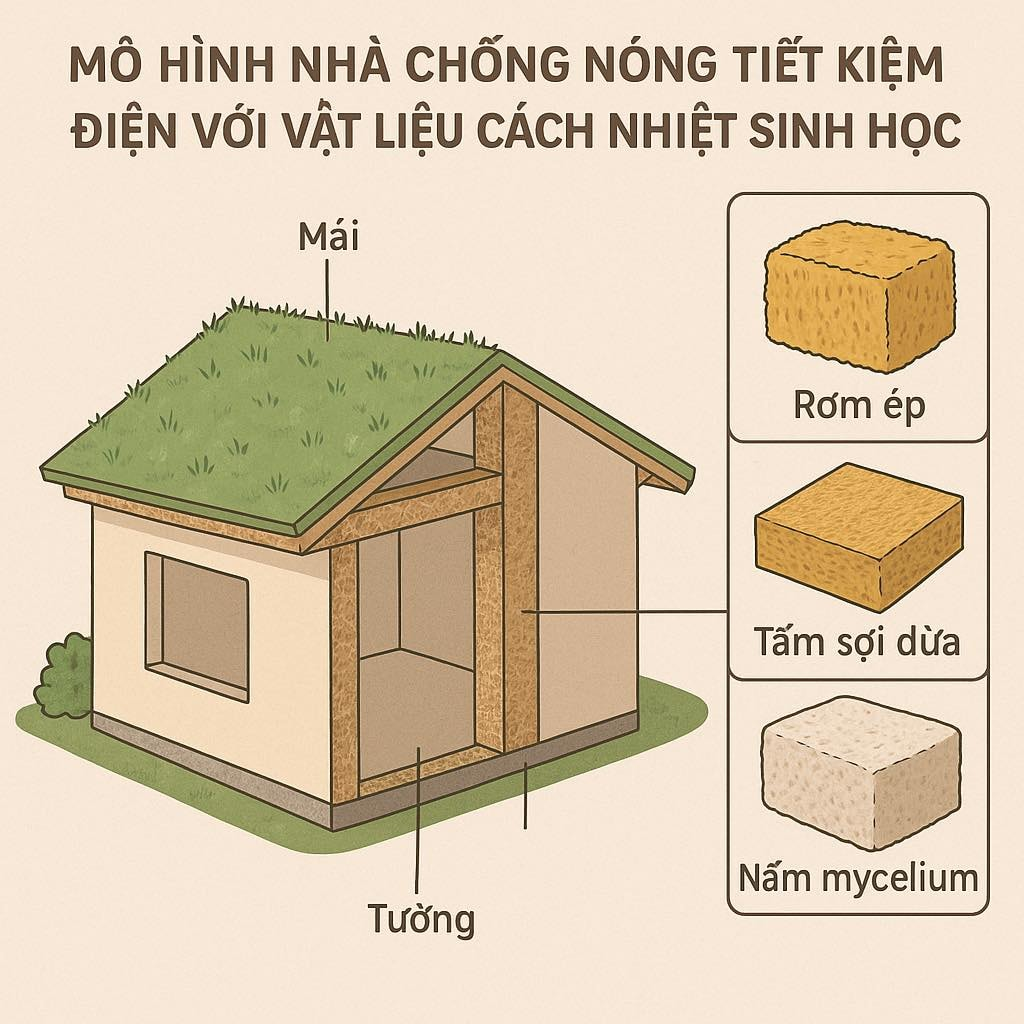 Vật liệu xây dựng cách nhiệt sinh học mở hướng sống xanh