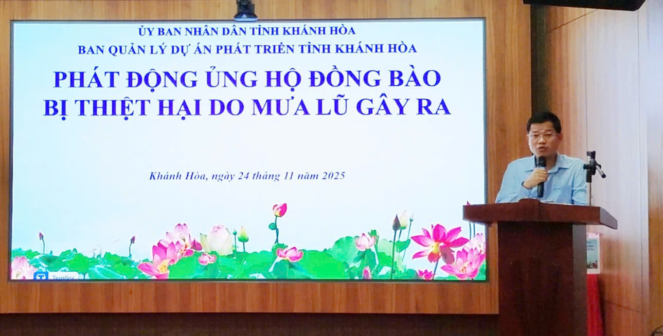 Hình ảnh về Ban Quản lý dự án Phát triển tỉnh Khánh Hòa phát động ủng hộ đồng bào bị ảnh hưởng bởi mưa lũ tại Khánh Hòa